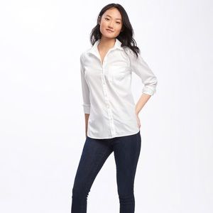 NWOT Plain white button down